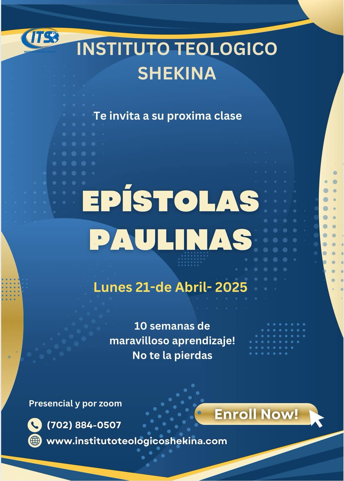 Proxima clase Epistola Pulinas, abril del 2025